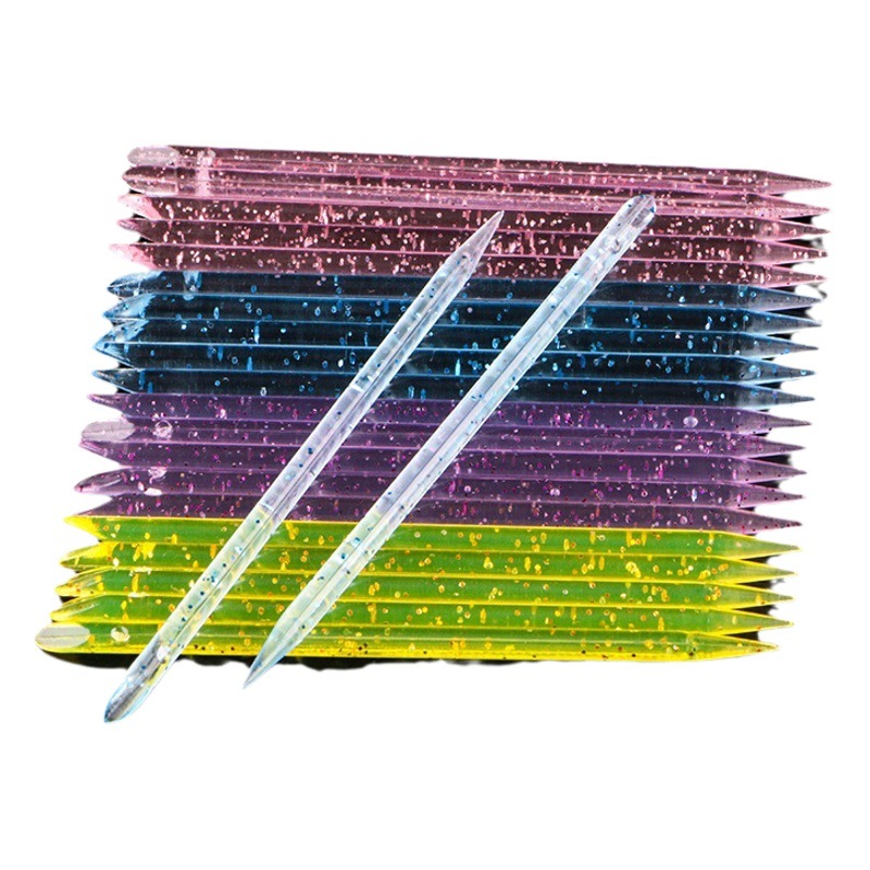 Transfronterizo nuevo 75MM clavo de cristal palo de pegamento palo de punto taladro palo de uñas desgaste palo de cristal de uñas 100 unids/
