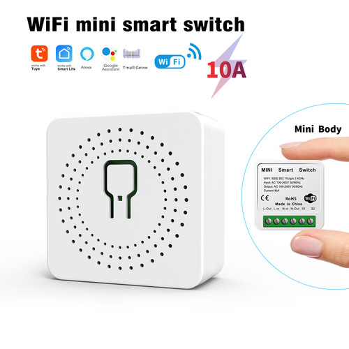 Tuya WiFi smart switch App remote Alexa voice control can be connected to dual-control switch cassette circuit breaker