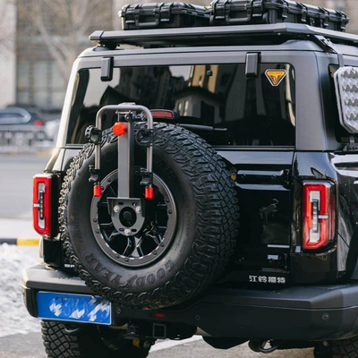 Folding Car Spare Tire-Style Car bike rack