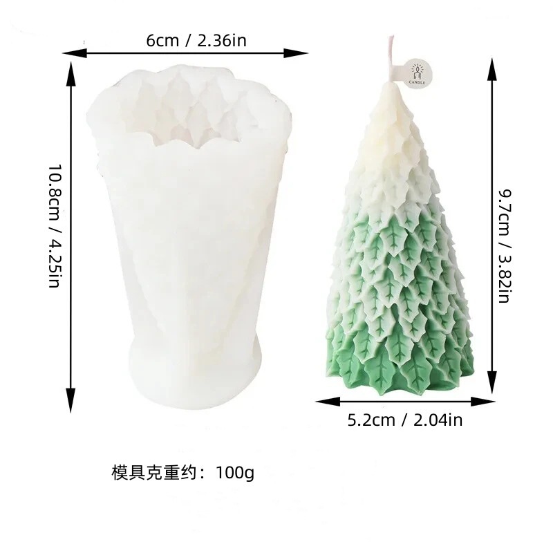 现货圣诞树系列蜡烛硅胶模具 DIY 石膏肥皂树脂慕斯蛋糕装饰摆件|undefined
