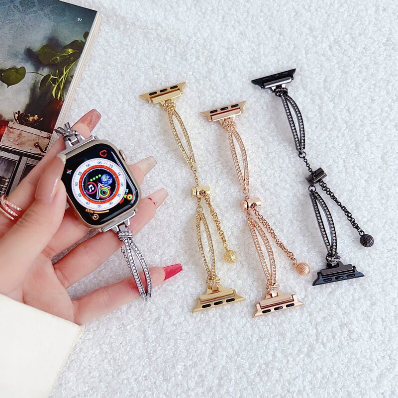 Suitable for Iwatch8Se7 Apple Watch High Fashion Tie Bracelet Apple Watch Metal Strap