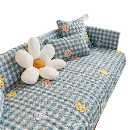 Hot-selling small fresh sofa cushion anti-slip autumn and winter cute simple Nordic whole package living room factory direct sales agency 