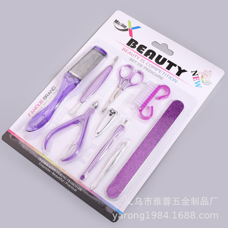 Multi-especificación de la tarjeta de succión de cortadora de uñas, cortadora de uñas, pinzas de piel muerta, archivos de uñas, herramientas de manicuría, tarjeta de succión de color
