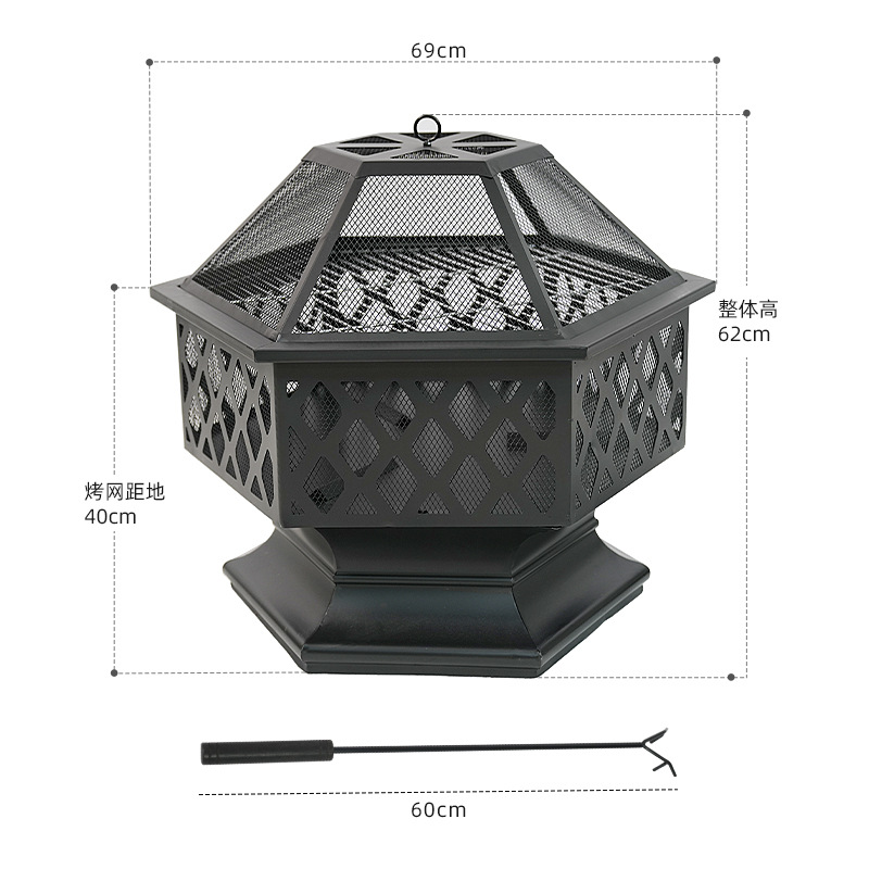 En stock al aire libre patio estufa té Cocina Barbacoa estufa multifunción fogata barbacoa calentador leña barbacoa estufa