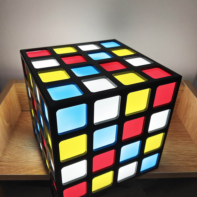 桌面方形七彩小夜灯魔方夜灯桌面台灯 acrylic magic night light