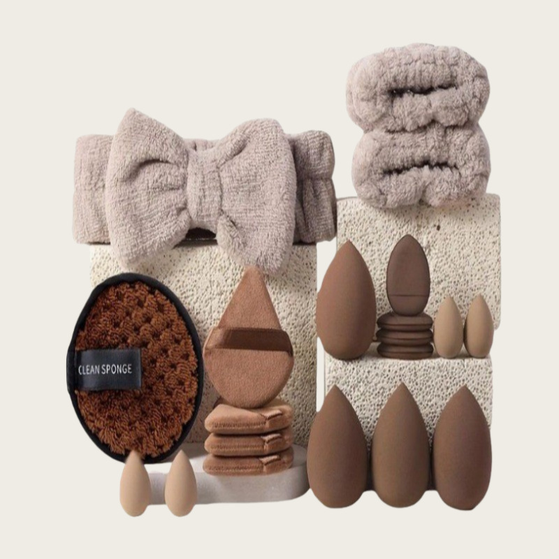 Transfronterizo color café 40 piezas conjunto de cepillo de maquillaje de sombras de ojos cepillo de pintura en polvo conjunto completo Xyin temu Daifa conjunto de combinación grande