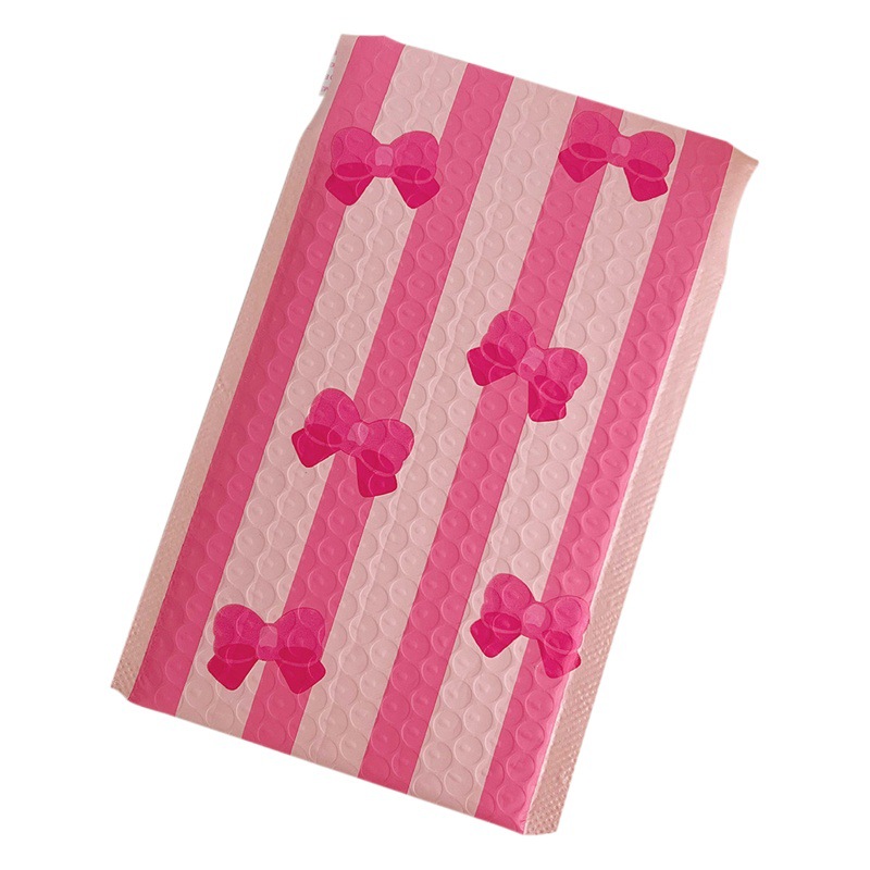 Bolso de burbuja de arco azul Rosa engrosado bolso expreso bolsa de embalaje de lote Lindo bolso de sobre de burbuja