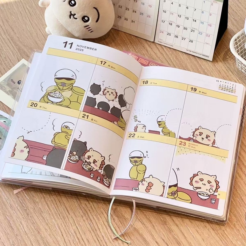 2026吉伊卡哇chiikawa可爱漫画彩页学生日程月周计划手帐笔记本子|undefined