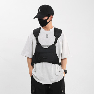 Trendy Workwear Vest Backpack Personalized Functional Style Design Chest Bag Foreign Trade Wholesale Tactical Multi-Pocket Chest Bag