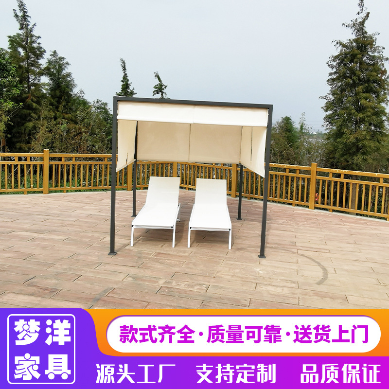 户外休闲小型拆装凉亭遮阳棚 庭院民宿花园阳台天鹅蓬防雨太阳伞