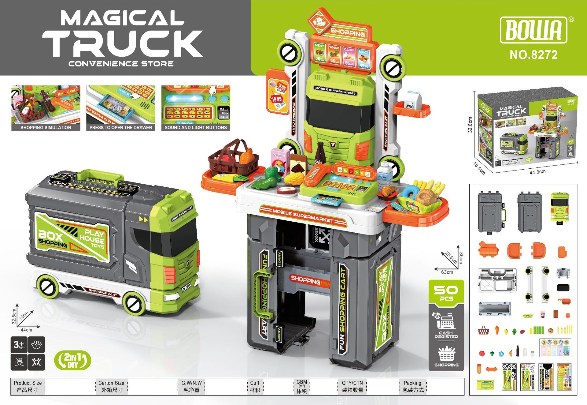 8272 Camión de compras caja de color