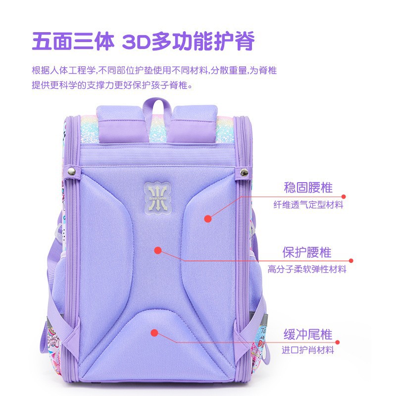 Mochila integrada espacial para niñas, mochila para niños, mochila para escolares de primer a tercer grado, mochila para escolares de primaria