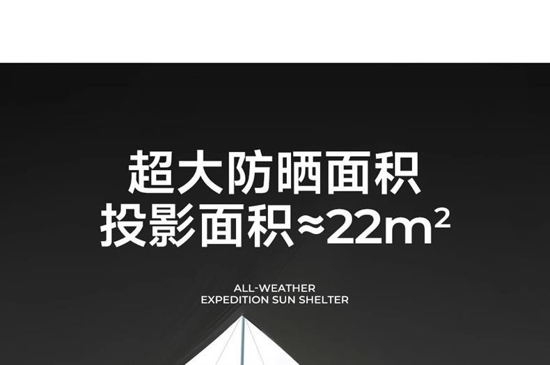 Primitive-Style Canopy Tent Outdoor Table and Chair Camping Black Glue Sunshade New Type Picnic Sun Protection Tarp