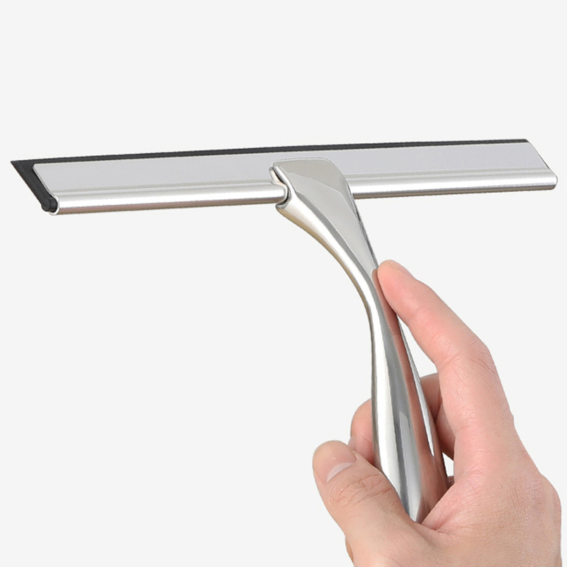 Household Glass Cleaning Tool, Bathroom Glass Scraper, Window Cleaning Stainless Steel Glass Cleaner