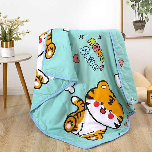 New children's air-conditioning quilt, suitable for all four seasons, children's summer cool quilt, foreign trade small quilt, wholesale, student nap quilt