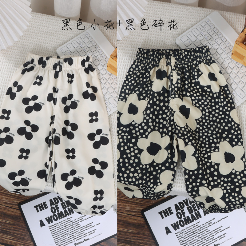 Pantalones infantiles de verano para niños, pantalones de nueve puntos para mujeres, pantalones anti-mosquitos coreanos, pantalones de lámpara, dos paquetes image 21