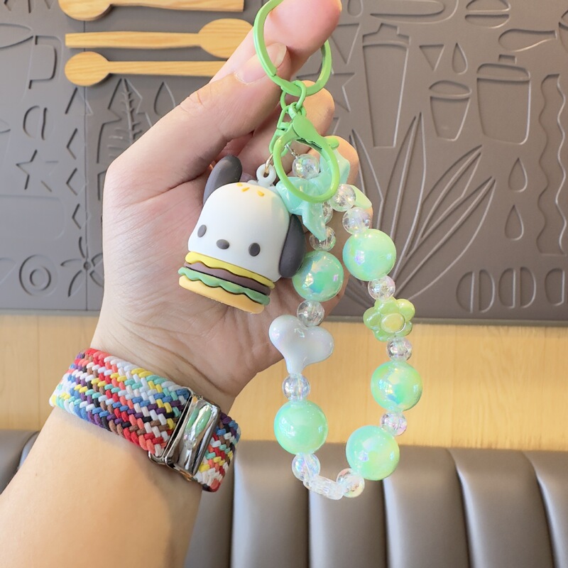 可爱零食三丽鸥花朵珠链挂件HelloKitty情侣书包配饰钥匙扣娃娃机|undefined