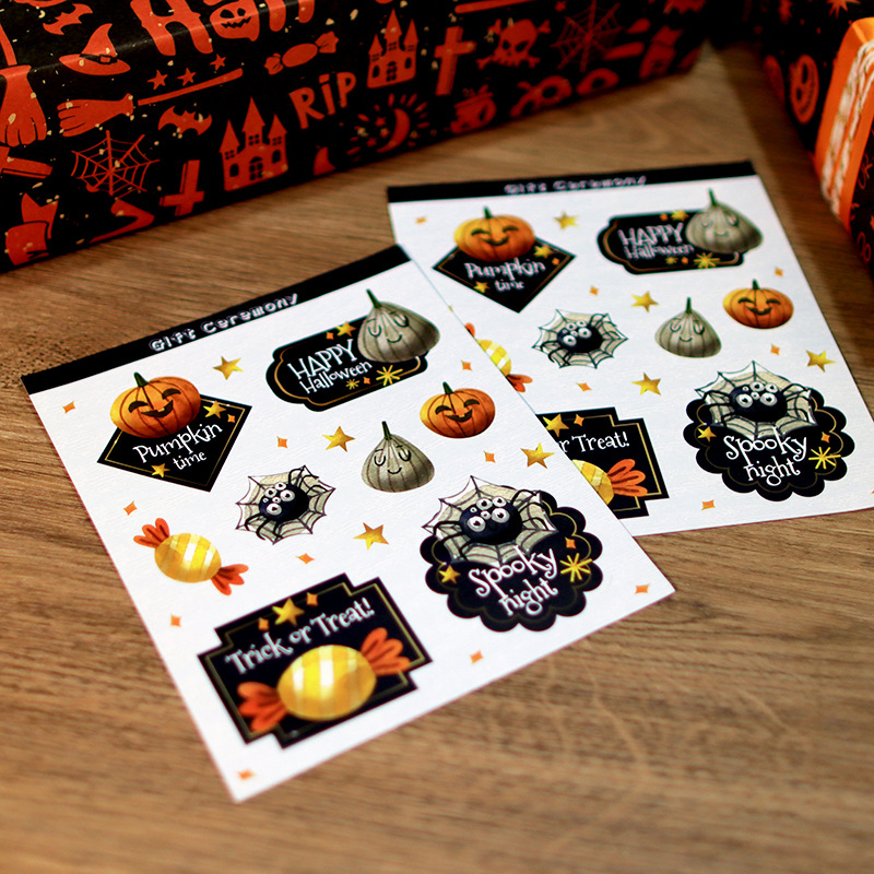 现货万圣节贴纸 搞怪万圣节封口贴 装饰礼物贴纸可爱眼睛礼品贴片
