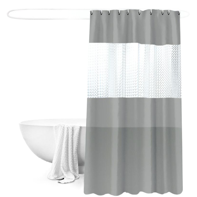 Cortina de ducha 180*200 color sólido engrosada empalme Cortina de ducha cortina de baño PEVA baño semi-transparente Cortina de ducha baño impermeable