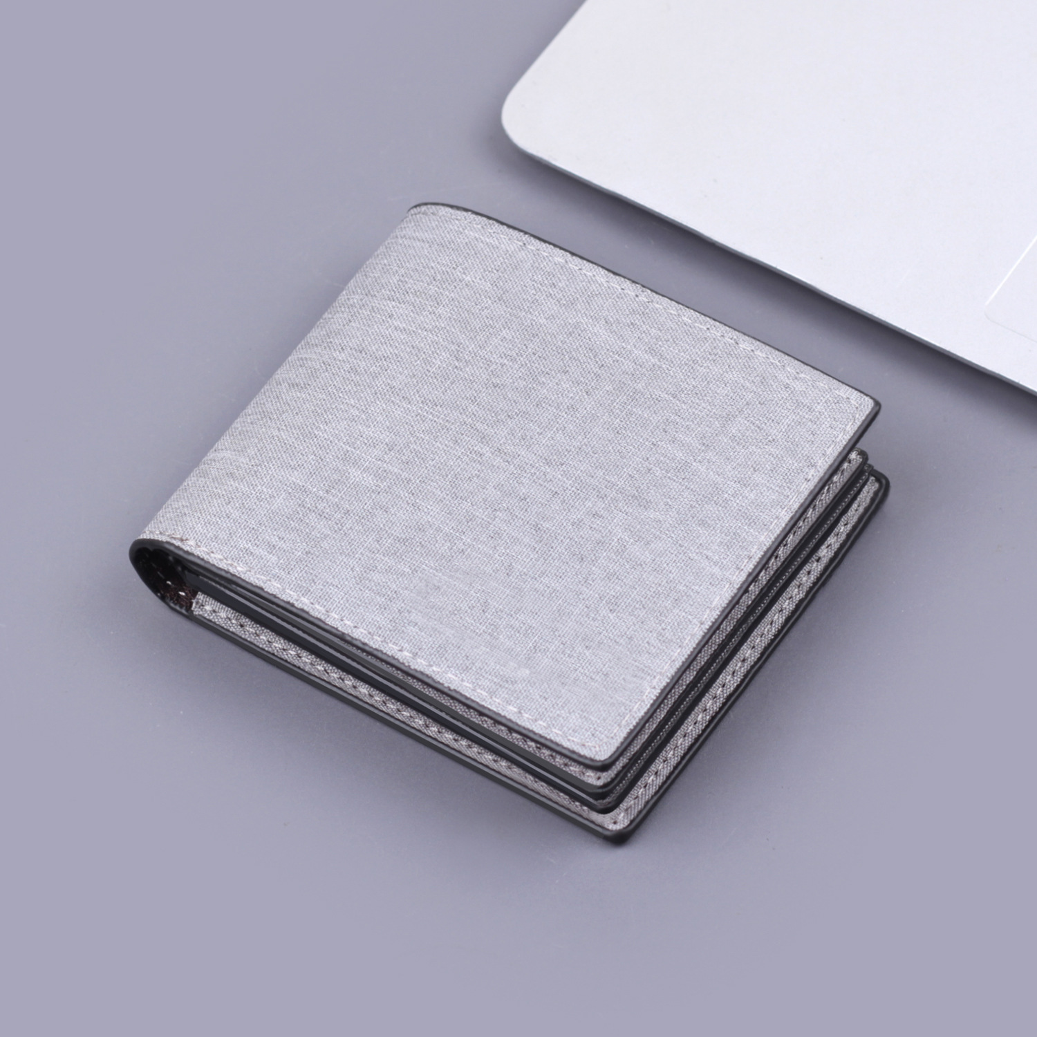 Cartera de lona para hombres cartera corta de grosor cartera de efectivo de gran capacidad cartera de hombres cartera transfronteriza