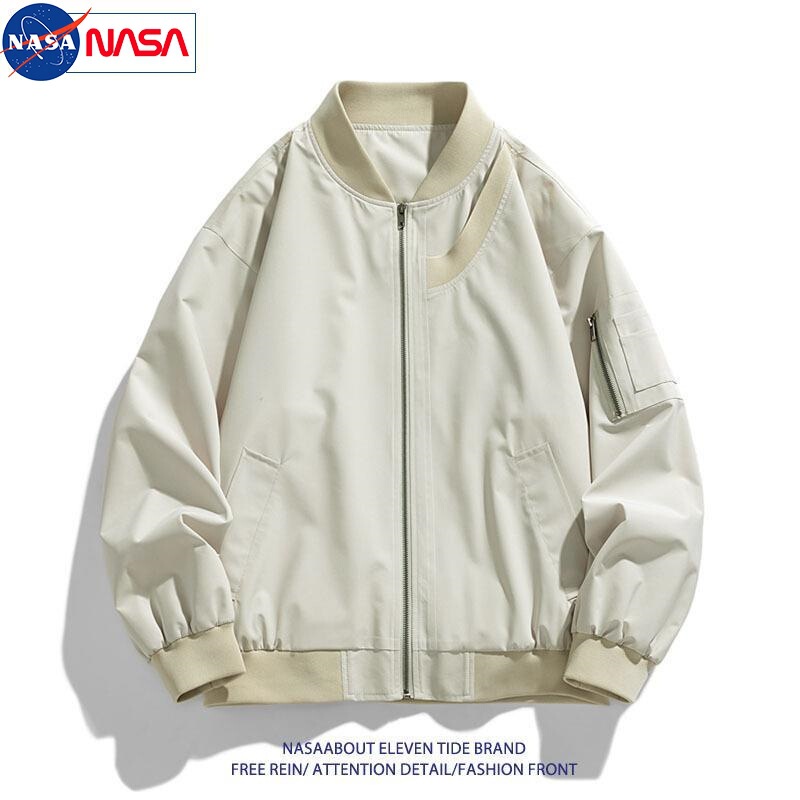 NASA United Official American Retro Bomber Jacket Jacket Men's Couple Spring and Autumn High Street Baseball Suit Men NASA United Official American Retro Bomber Jacket Jacket Men's Couple Spring and Autumn High Street Baseball Suit Men