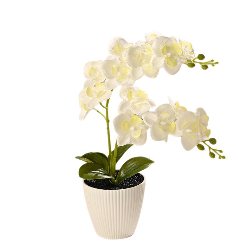 15 tela pequeña orquídea mariposa simulación bonsai decoración del hogar fotografía flores artificiales flores de boda pequeñas adornos flores simuladas image 6