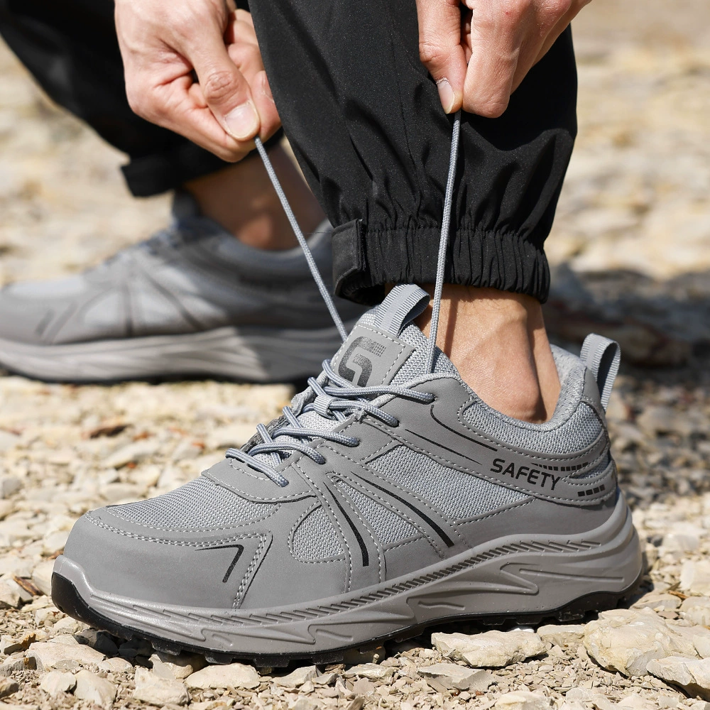 обувь для безопасности, летняя мужская износостойкая и железостойкая рабочая обувь для строительной площадки с защитой от проколов, защитная обувь со стальным носком, дышащая