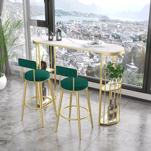现代新品岩板阳台吧台桌家用客厅餐厅隔断轻奢长条桌休闲靠窗高脚