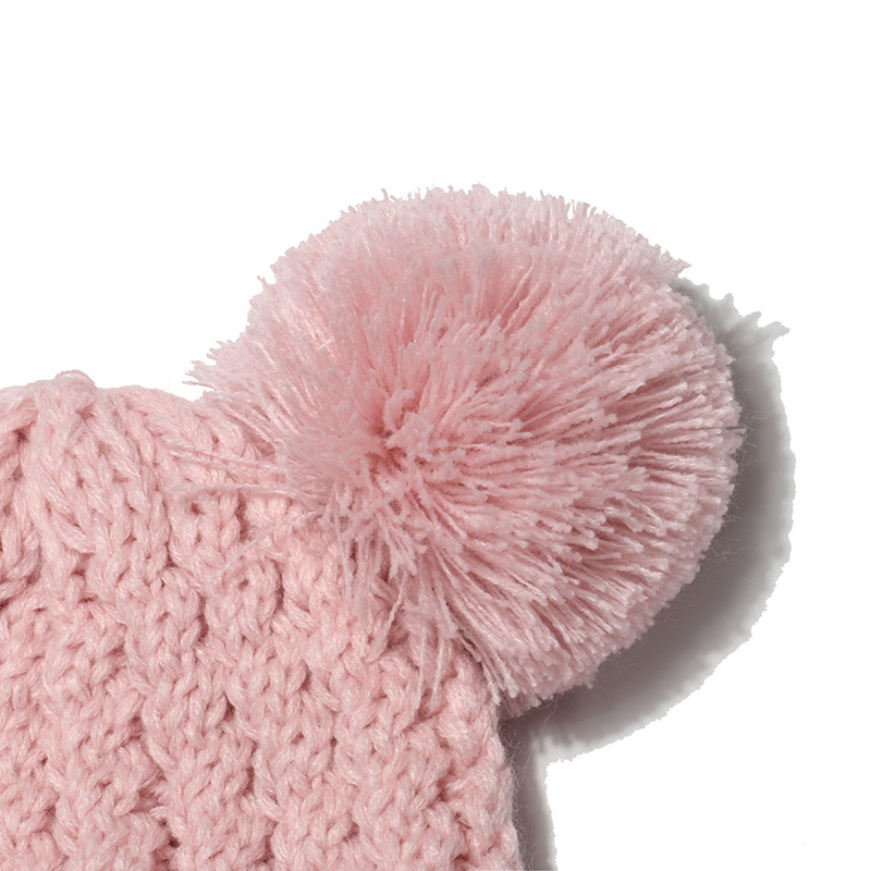 Enfants Unisexe Mignon Bloc De Couleur Pompons Bonnet De Laine display picture 7