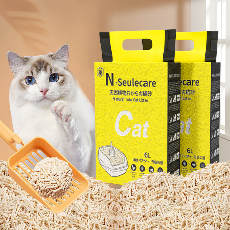 豆腐貓砂6L除臭無塵奶香原味豆腐砂貓舍貓砂廠家貓沙大量批發