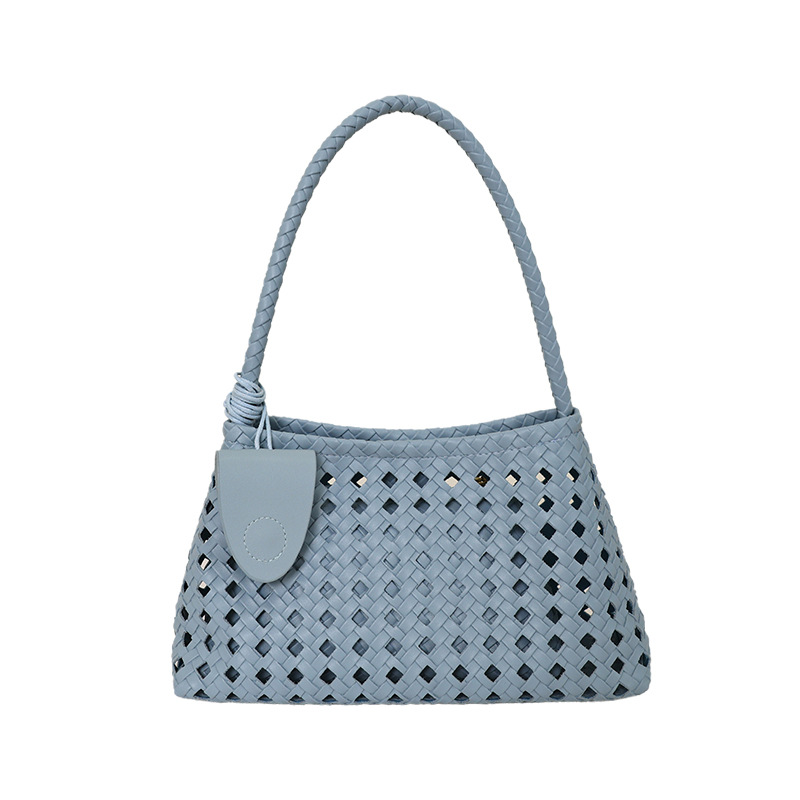 2026 nuevo diseño de moda bolsas de tejido a mano bolsas de brazo portátiles agujeradas bolsas de hombro para mujeres image 10