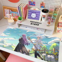 特大サイズの葬送のフリーリアンアニメマウスパッド、ノートパソコン用デスクパッド、周辺機器、カスタムデザイン、代発送可能
