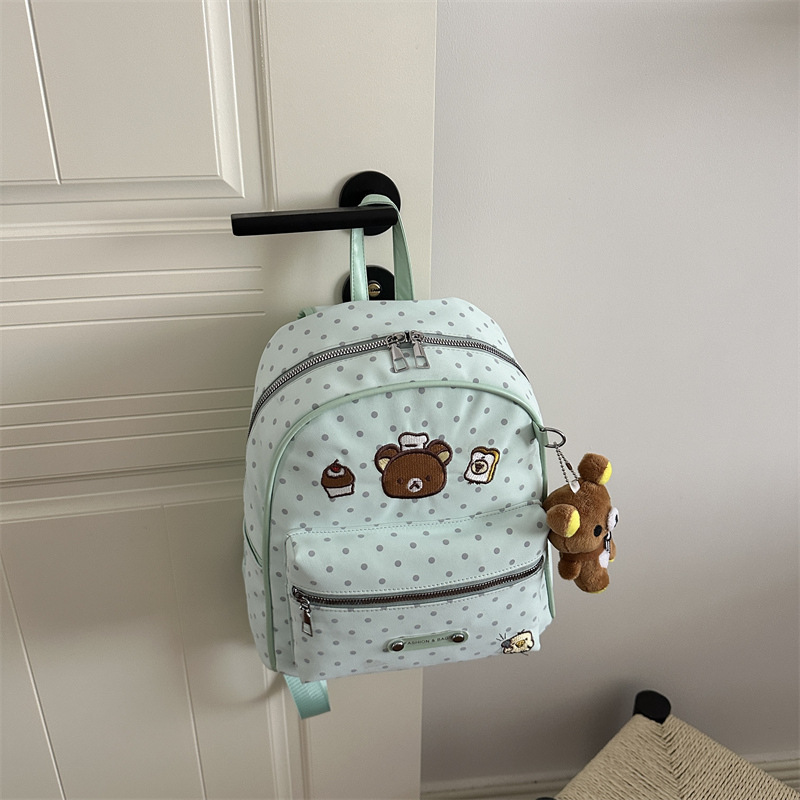 Mochila de la universidad de punto de tormenta para mujeres 2026 nueva moda mochila de dibujos animados de verano dulce chica mochila pequeña