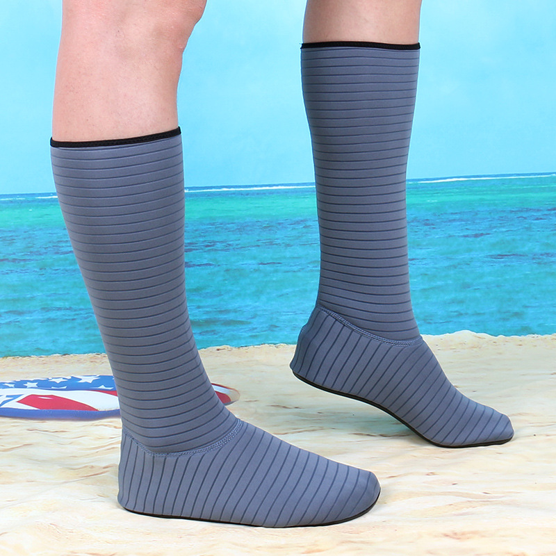 Summer Swimming Men's High-Top Non-Slip Anti-Cut Beach Shoes Seaside Snorkeling Breathable Quick-Drying Women's Stockings and Water Shoes