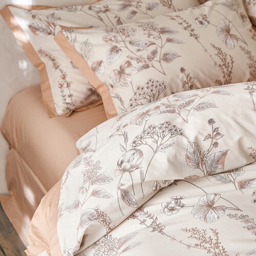 High-end satin cotton four-piece set丨Spring pure cotton bed sheets and quilt covers American retro style bedding long-staple cotton