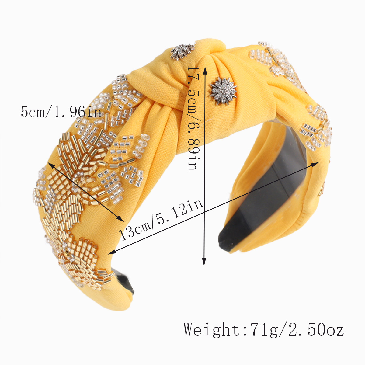 Women's Simple Style Classic Style Color Block Cloth Inlay Rhinestones Hair Band display picture 1