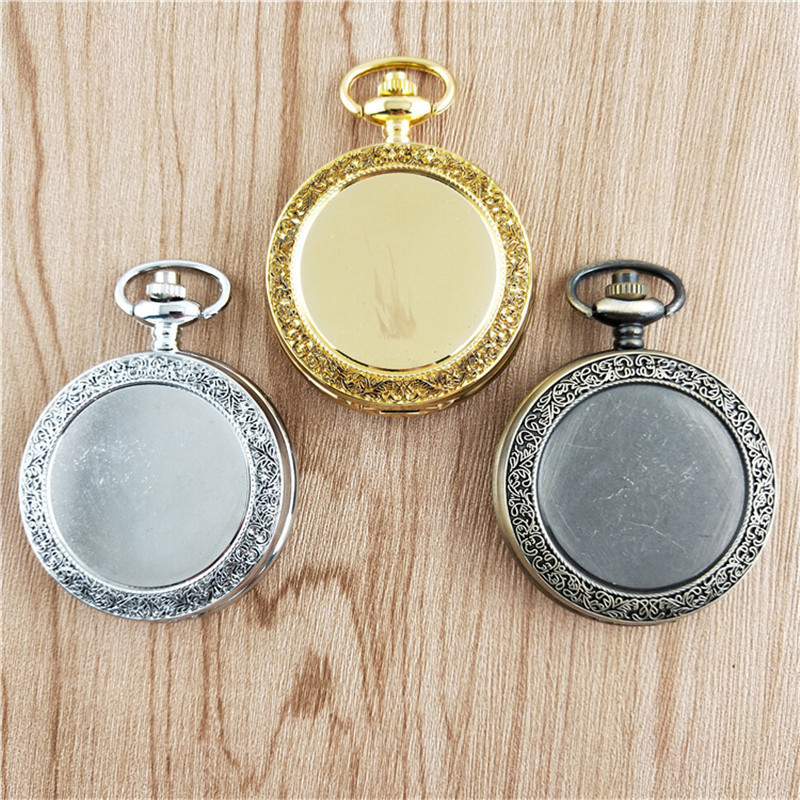 Foreign trade creative trend retro three-color pocket watch fashion accessories DIY header can be posted photo wholesale