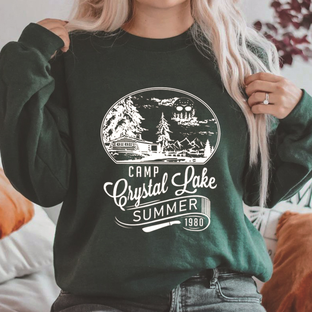 Camp Crystal Lake Retro Crewneck Sweatshirt Horror Movie Shi