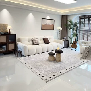 素色亮面奶白微水泥瓷砖客厅地板砖800x800现代简约卫生间墙面砖