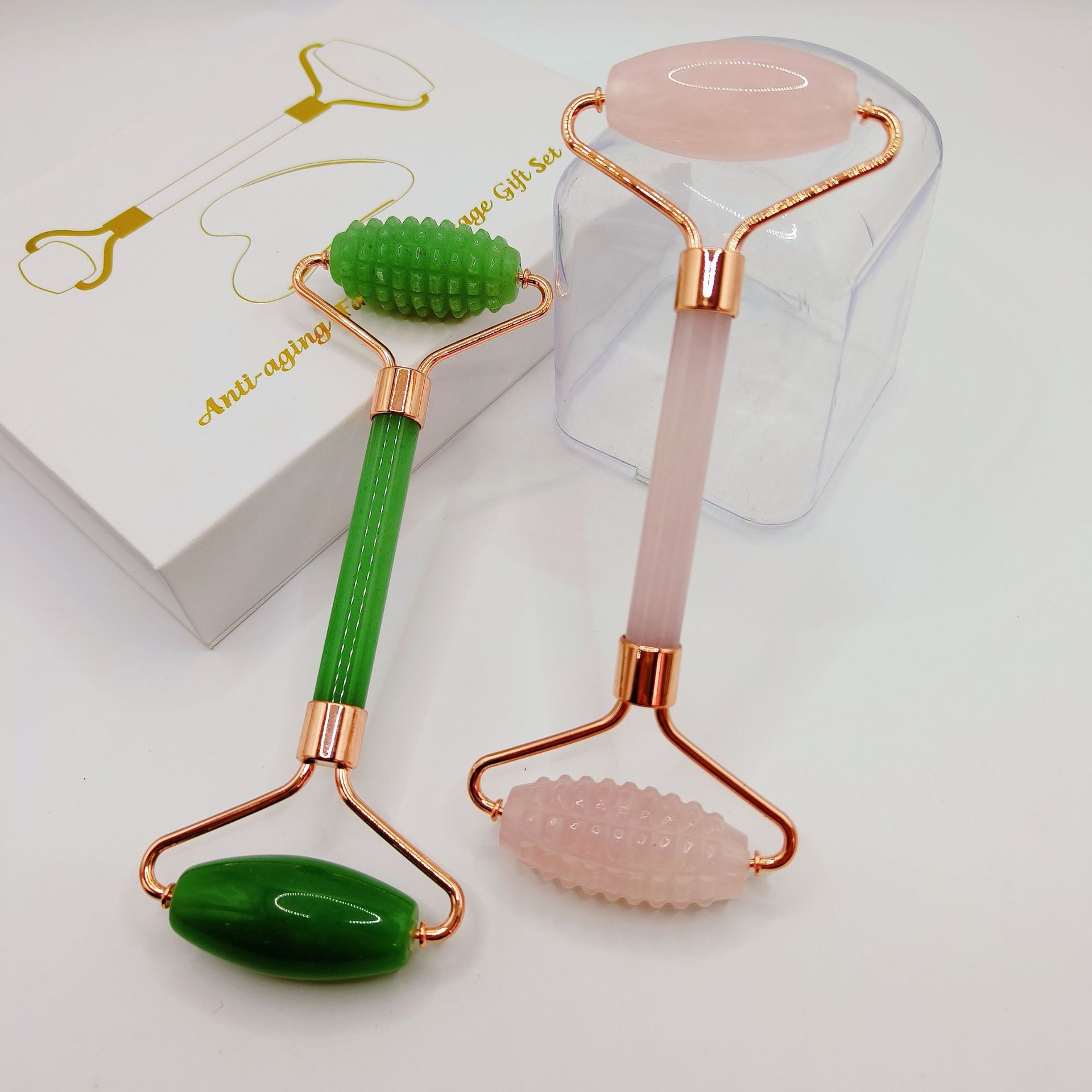 Crystal, double-sided massager jade, wholesale
