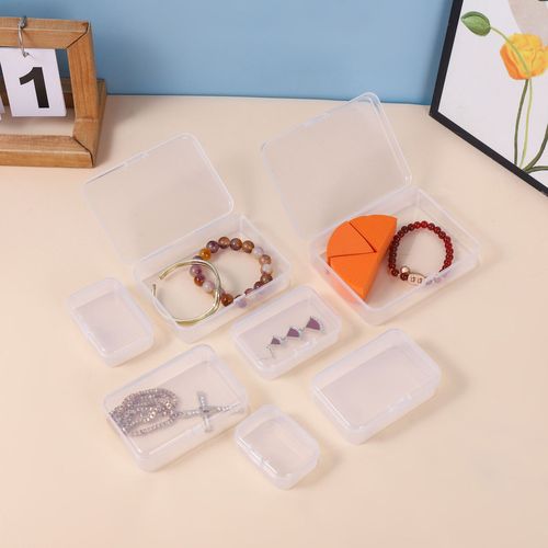Rectangular square box soap flower tablets transparent plastic storage box beaded accessories fishing gear blade earplugs square box