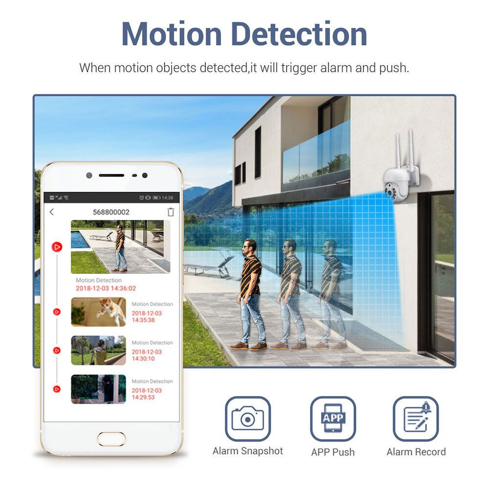 Kablosuz wifi PTZ CCTV Kamera Kiti kablosuz dome güvenlik kamera seti