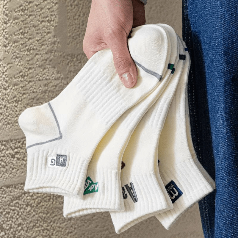 White Socks Couple Socks Summer Sweat-Absorbent Anti-Odor Thin Short Socks Trendy Breathable Fashion Versatile Sports X20