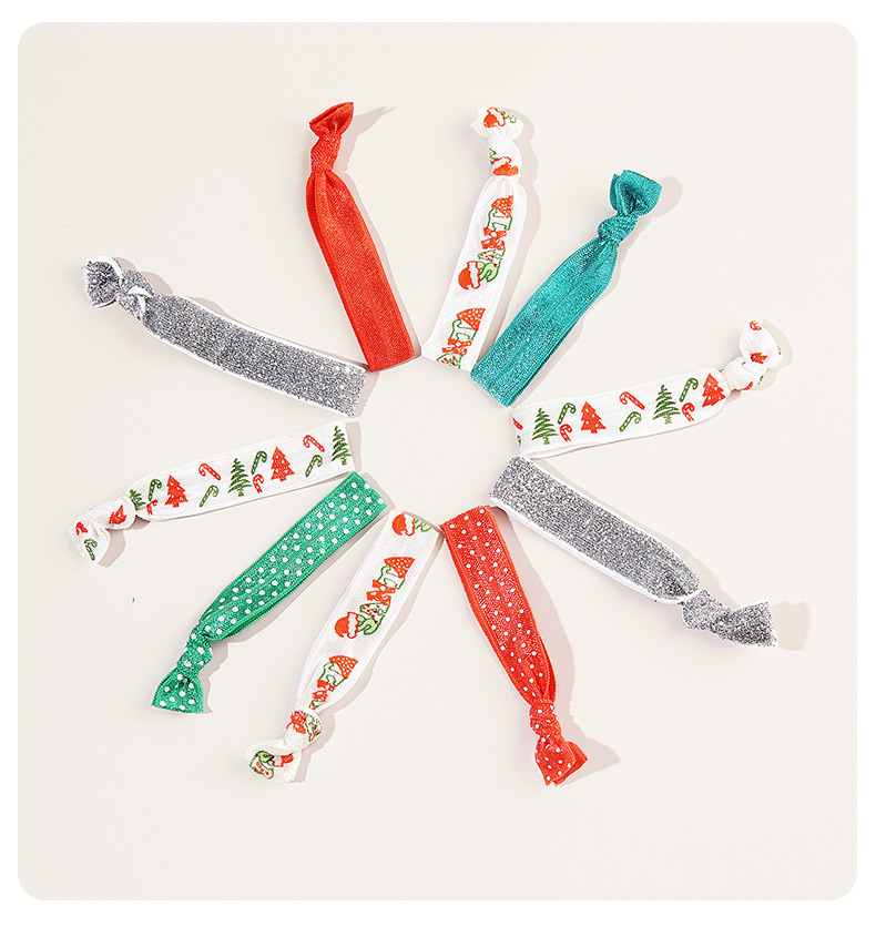 9g Weight Festival Occasion Women'S Gender Christmas Style Christmas Headband Hair Accessories Knotted Hair Rope Christmas Set 7