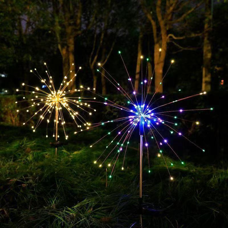 ソーラー花火ライト LED 銅線ライト屋外防水芝生タンポポライトクリスマス装飾ライト|undefined