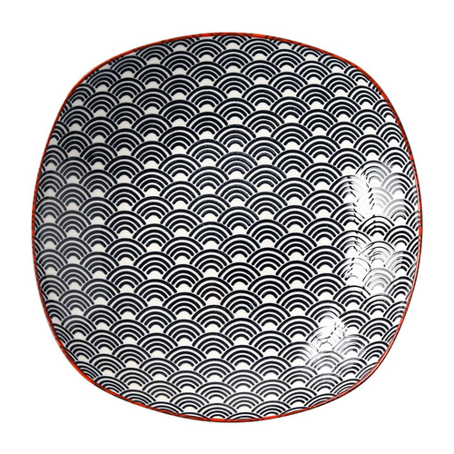 7-inch Nordic modern minimalist style underglaze ceramic tableware hotel home deep square small meal plate