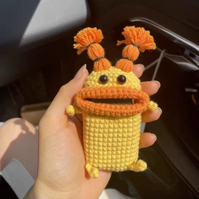 Distinctive Creative Sausage Mouth | Car key bag - 14cmx22cm-yellow-braid