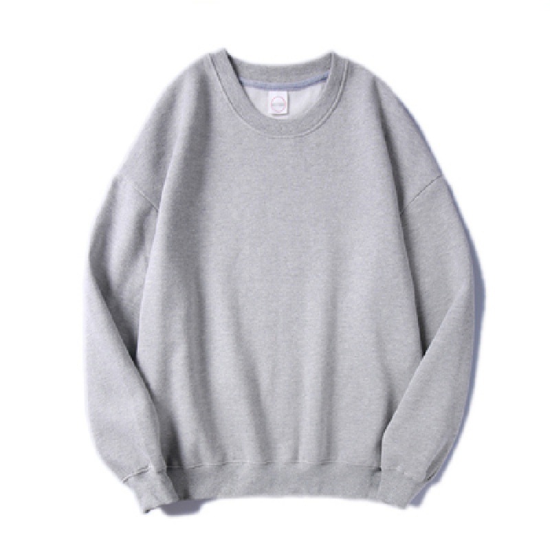 Comercio exterior al por mayor en stock más tamaño 200kg hermana gorda suelta cuello redondo coreano color sólido hombres y mujeres pareja suéter ins moda