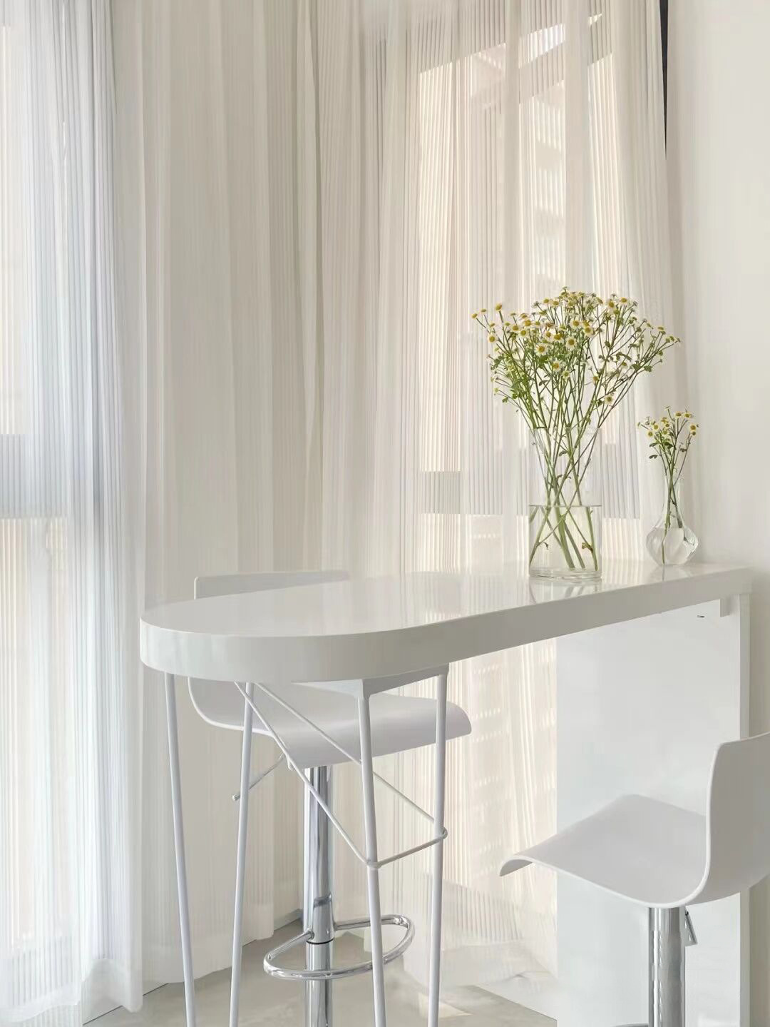 Nordic Light Luxury Home Bar Table White Wall High-foot Table Living Room Partition Long Table Balcony Bar Table Long Table