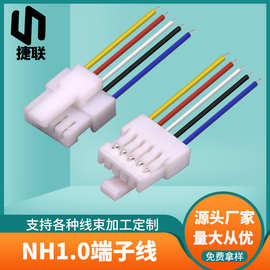 厂家NH1.0间距带锁扣端子线1571-28AWG彩排电子线LED灯条连接线
